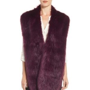 Badgley Mischka Faux Mink Stole Shawl